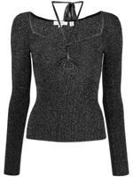 A.L.C. blouse en maille métallisée - Noir