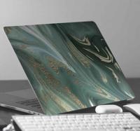 Laptop sticker marmer groen