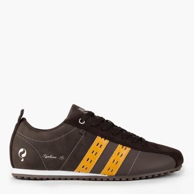 Heren Sneaker Typhoon SP | Donkerbruin/Geel