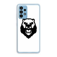 Angry Bear (white): Samsung Galaxy A52 Transparant Hoesje