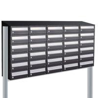 Allux Hive Set 5-Breed, 6-Hoog Met Dak Op Statief Zwart - 40030070_5x6ds