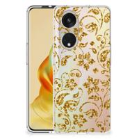 OPPO Reno8 T 5G | TPU Case | Gouden Bloemen
