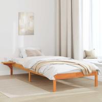 Bedframe met nachttafels Bruin 80 x 200 cm Wasbruin
