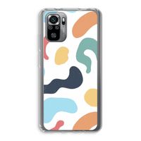 Memphis Shapes Blue: Xiaomi Redmi Note 10S Transparant Hoesje