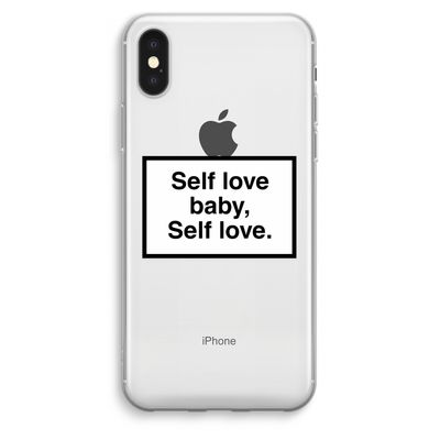 Self love: iPhone XS Max Transparant Hoesje
