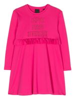 Givenchy Kids robe à logo strassé - Rose