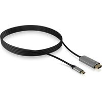 ICY BOX IB-CB020-C HDMI kabel 1,8 m HDMI Type A (Standaard) Zwart, Zilver - thumbnail