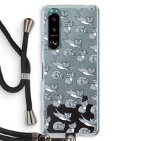 Poezen: Sony Xperia 5 III Transparant Hoesje met koord