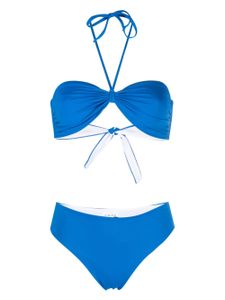 Fisico bikini bandeau à fronces - Bleu