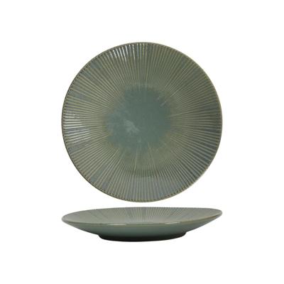 Dinerbord lines ocean blauw/groen Ø28cm Dinerbord lines ocean blauw/groen Ø28cm