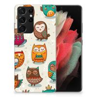 Samsung Galaxy S21 Ultra | TPU Hoesje | Vrolijke Uilen