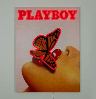 Playboy Wall Art - Butterfly Cover (LED Neon) - Small