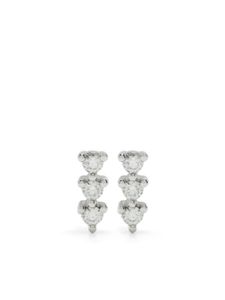 Dana Rebecca Designs puces d'oreilles Vivian Lily en or blanc 14ct pavées de diamants - Argent