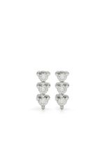 Dana Rebecca Designs puces d'oreilles Vivian Lily en or blanc 14ct pavées de diamants - Argent