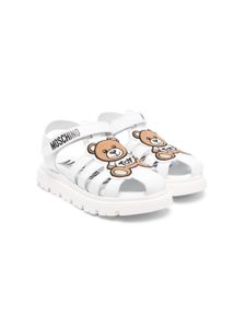 Moschino Kids sandales Teddy Bear en cuir - Blanc