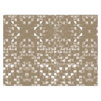 Retro stijl placemats van vinyl 40 x 30 cm beige