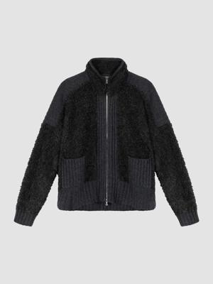 Vest met rits van alpaca wolmix