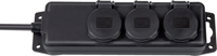 Brennenstuhl stopcontactverdeler | ip44 | 3-voudig | zwart | 2m | h07rn-f 3g1,5 fr - 1159934