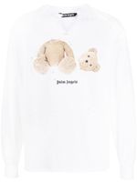 Palm Angels t-shirt imprimé à effet usé - Blanc