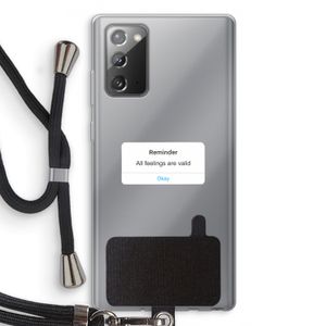 Reminder: Samsung Galaxy Note 20 / Note 20 5G Transparant Hoesje met koord