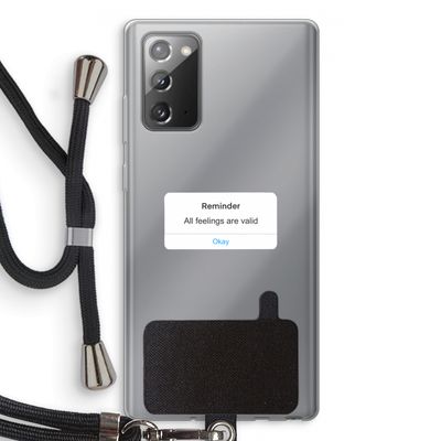 Reminder: Samsung Galaxy Note 20 / Note 20 5G Transparant Hoesje met koord
