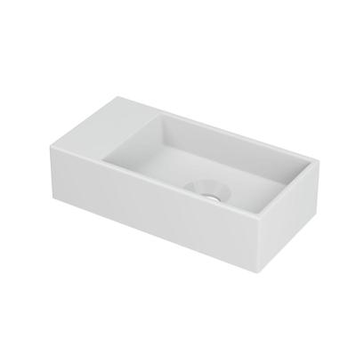 INK - Fontein Porselein Links Zonder Kraangat - 360x180x90 mm - Mat Wit