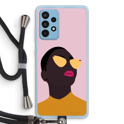 Yellow glasses: Samsung Galaxy A52 Transparant Hoesje met koord