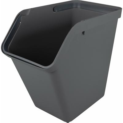 Sunware Sigma Home sorteer bak - afvalbak - antraciet - stapelbaar - 40L - 49 x 27 x 45 cm