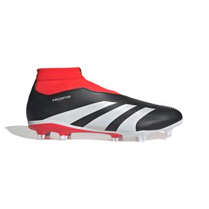 adidas Predator League Veterloze Gras Voetbalschoenen (FG) Zwart Wit Felrood