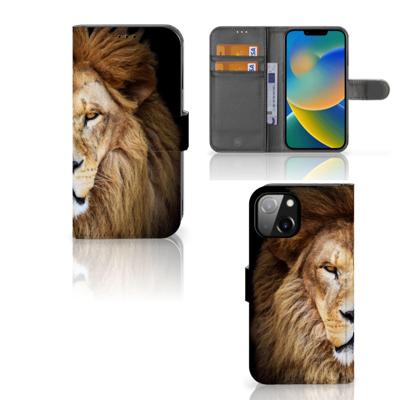 Apple iPhone 14 | Telefoonhoesje | Met pasjeshouder | Leeuw