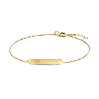 Gouden armband met eigen tekst – 14K GOUD - Goud