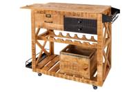 Barkast BODEGA 90cm veelzijdig mangohout - 42305 - thumbnail