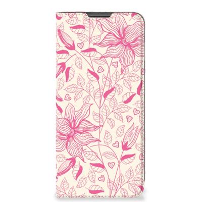 Motorola Moto G22 Smart Cover Pink Flowers