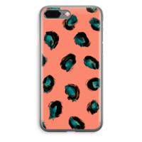 Pink Cheetah: iPhone 8 Plus Transparant Hoesje - thumbnail