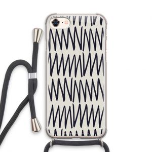 Marrakech Zigzag: iPhone 8 Transparant Hoesje met koord