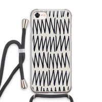 Marrakech Zigzag: iPhone 8 Transparant Hoesje met koord