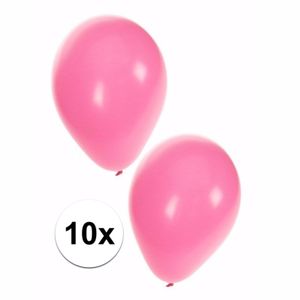 10 lichtroze ballonnen