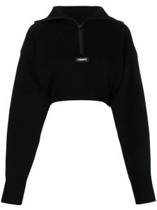 Coperni pull crop à col zippé - Noir