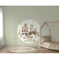 Designed4Kids muurcircel Boerderij dieren-forex plaat / Ø 125 cm