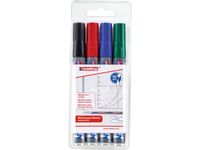 Edding Whiteboardmarker | zwart/rood/blauw/groen | streepbreedte 1,5-3 mm ronde punt | 1 stuk - 4-250-4 - 4-250-4