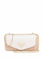 Prada mini sac à plaque logo - Blanc