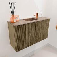 Toiletmeubel Mondiaz Joya Dlux | 70 cm | Meubelkleur Dusk | Faye wastafel Arena Wasbak Midden | 1 kraangat
