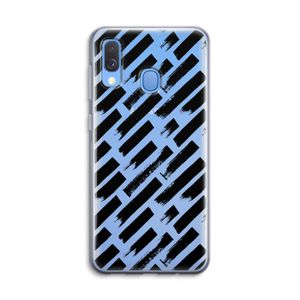 Zwarte vegen: Samsung Galaxy A40 Transparant Hoesje