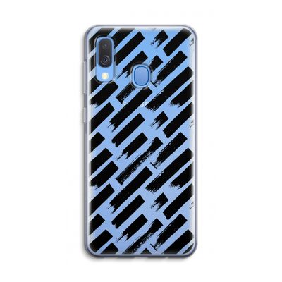 Zwarte vegen: Samsung Galaxy A40 Transparant Hoesje