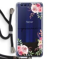 Rozen: Honor 9 Transparant Hoesje met koord