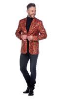 Pailletten Blazer Heren Rood/Groen