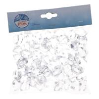 Decoris ijsblokjes - transparant - kunststof - 3 cm - 200 gram - decoratie - winter themafeest