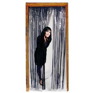 Folie deurgordijnen zwarte feest versiering van 200 cm   -