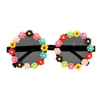 Carnaval/verkleed party bril Flowers - Tropisch/hawaii thema - plastic - volwassenen - thumbnail
