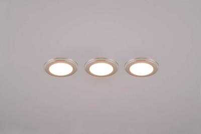 Trio InbouwspotsArgus chroom set van 3 - 653610306